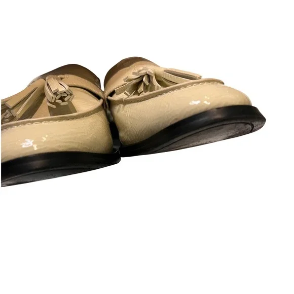 Franco Sarto Cream Tassel Loafers, Slip On Dress Shoes, Classic Women's Footwear - Picture 7 of 15
